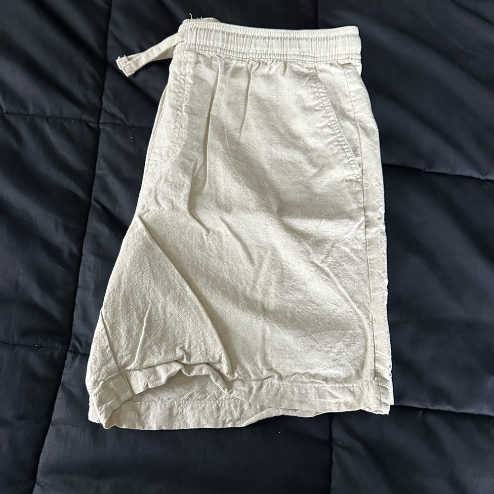 Denim&Co Cream Relaxed-Fit Drawstring Skirt